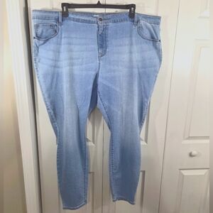 Old Navy Super Skinny Light Blue High Waist Plus Jeans Size 26 ~ Pre-Owned